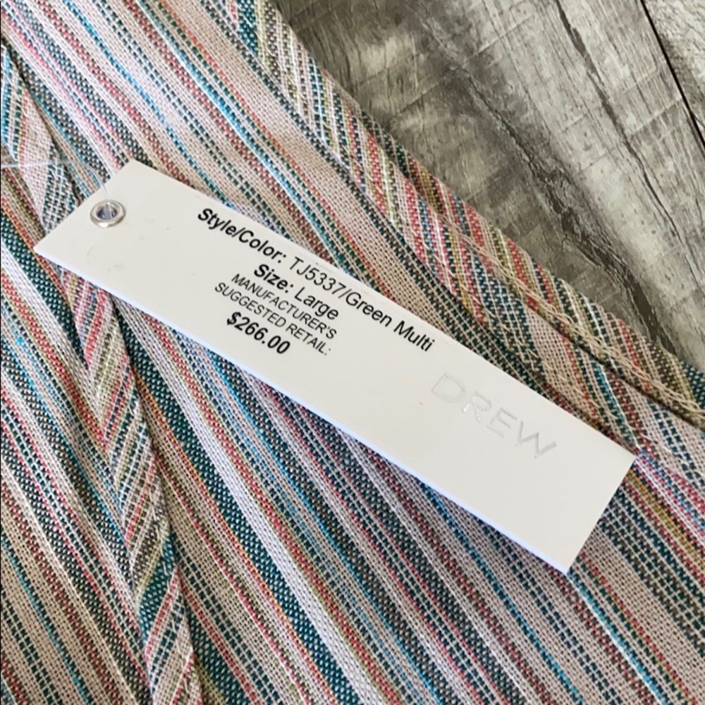 Drew by Anthropologie Linen Striped Jumpsuit - Picture 4 of 4